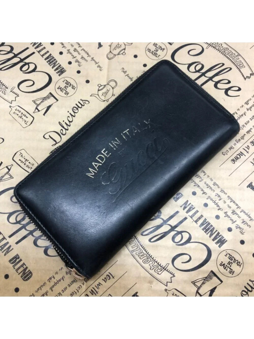Gucci Wallet Round Leather Black Card Coin - Picture 2 of 12